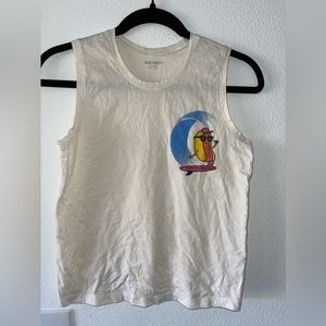Girls cream tank top- xLarge